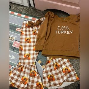 Little Turkey Brown Outfit Set